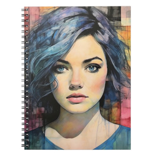Oliepastel Portret | NOTITIEBOEK (Voorkant)