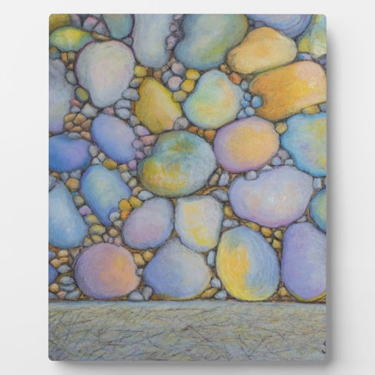 Oliepastel River Rock en Pebbles Fotoplaat (Voorkant)