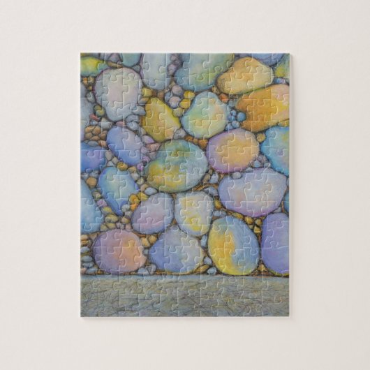 Oliepastel River Rock en Pebbles Legpuzzel (Verticaal)
