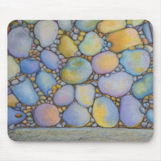 Oliepastel River Rock en Pebbles Muismat (Voorkant)