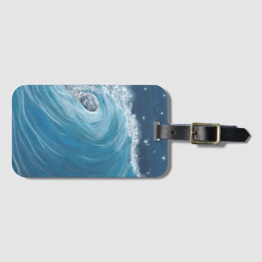 Oliepastelgolf voor telefoonhoesje bagagelabel (Voorkant (horizontaal))