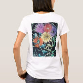 Oliepastelkrijt van wilde bloemen t-shirt (Achterkant)