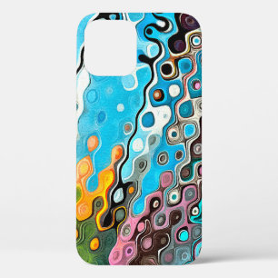 Oliepasteltekening. Abstracte kleurenachtergrond. Case-Mate iPhone Case