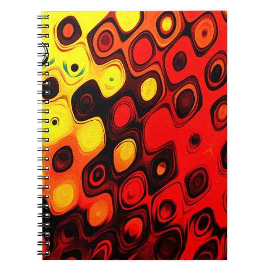 Oliepasteltekening. Abstracte kleurenachtergrond. Notitieboek (Voorkant)