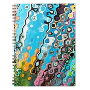 Oliepasteltekening. Abstracte kleurenachtergrond. Notitieboek