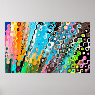 Oliepasteltekening. Abstracte kleurenachtergrond.  Poster