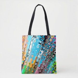 Oliepasteltekening. Abstracte kleurenachtergrond.  Tote Bag