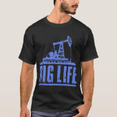 Olieplatform Mannen Papa Olieveld Ruw hals Rig Ope T-shirt (Voorkant)