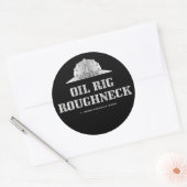 Olieplatform Roughneck, Sticker, Boren, Derrick, G Ronde Sticker (Envelop)
