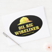 Olieplatform Wireliner, Olie, Gas, Slickline, Olie Ovale Sticker (Envelop)