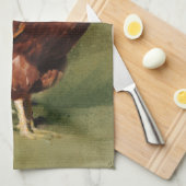 Oliepleettenkeukenhanddoek voor kippen - theedoek (Quarter Fold)