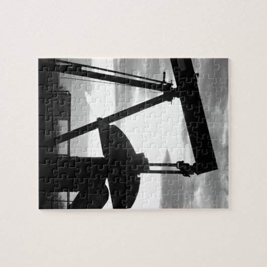 Oliepomp Jack Black en White Legpuzzel (Horizontaal)