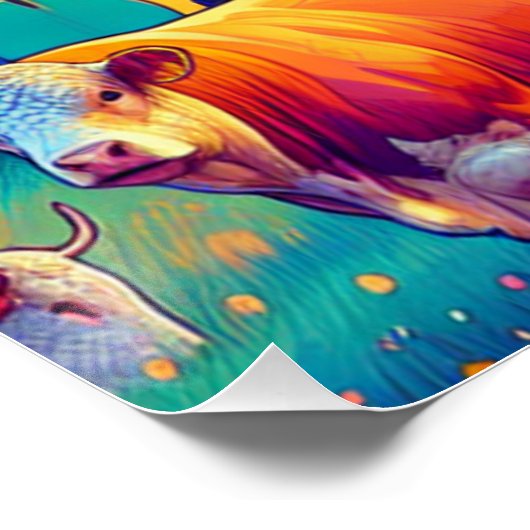 Oliepomp Jack en vee Scène Perfect Poster (Hoek)