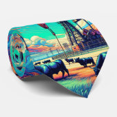 Oliepomp Jack met zwarte Koeien Stropdas (Opgerold)