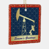 Oliepomp met kerst keramisch ornament (Rechts)