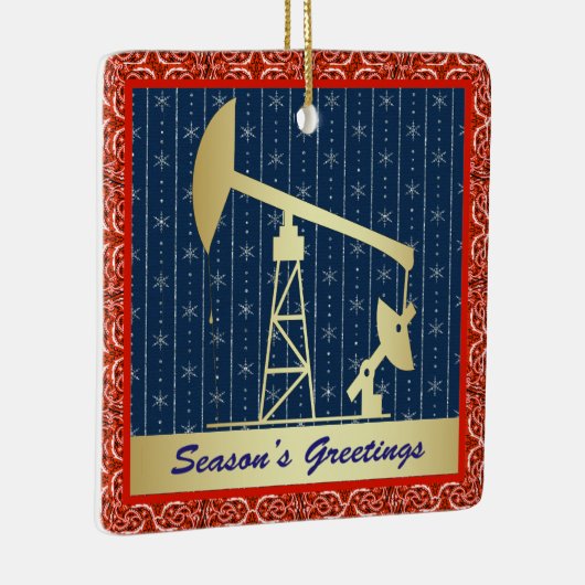 Oliepomp met kerst keramisch ornament (Rechts)