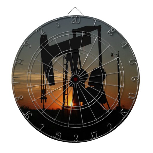 Oliepompaansluiting op Sunset Dartbord (Voorkant)