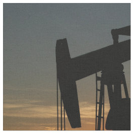 Oliepompaansluiting op zonsondergang 9" stof