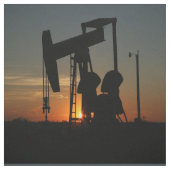 Oliepompaansluiting op zonsondergang 9" stof (Swatch)