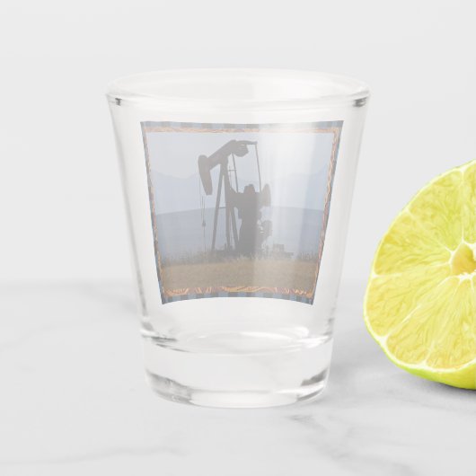 Oliepompboer Shot Glas (Achterkant)