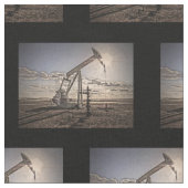 Oliepompeenheid op zonneset stof (Close Up)