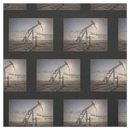 Oliepompeenheid op zonneset stof