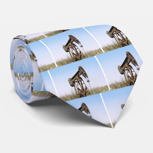OliepompRig Stropdas (Opgerold)