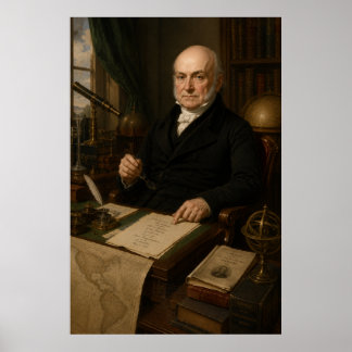 Olieportret van John Quincy Adams | 6e president Poster
