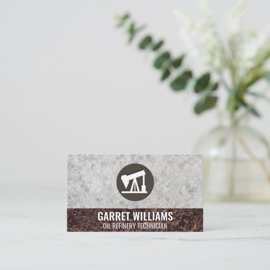 Olieraffinaderij Visitekaartje (Staand voorkant)