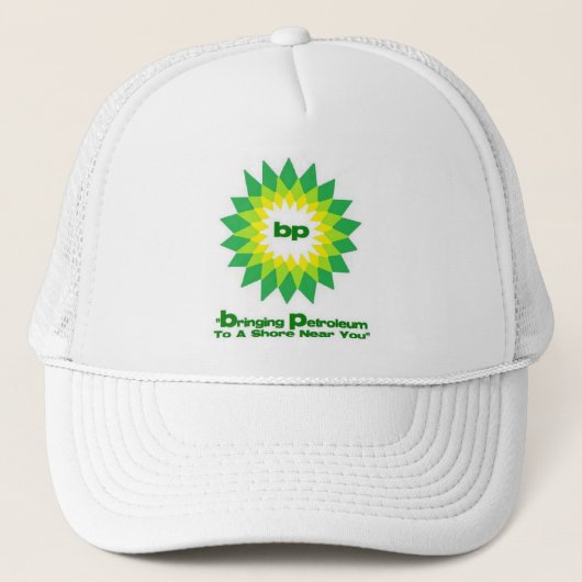 olieramp met bp-slogan trucker pet (Voorkant)