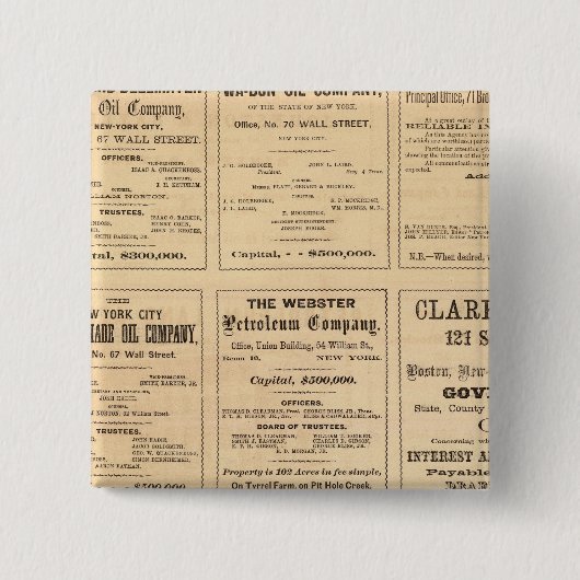 Oliereclame Vierkante Button 5,1 Cm (Voorkant)