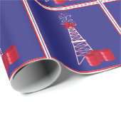 Olierijder Derrick met vaten prettige kerst Cadeaupapier (Rol Hoek)