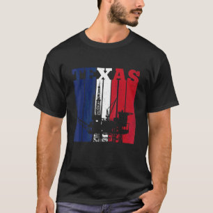 Olierijg Texas - Vlag olievlek Rig Drilling T-shirt