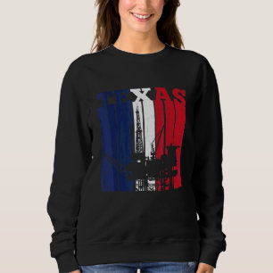 Olierijg Texas - Vlag olievlek Rig Drilling Trui