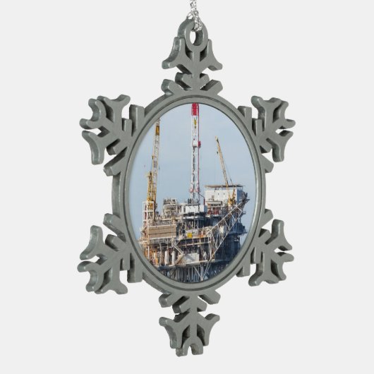 Olierijg Tin Sneeuwvlok Ornament (Links)