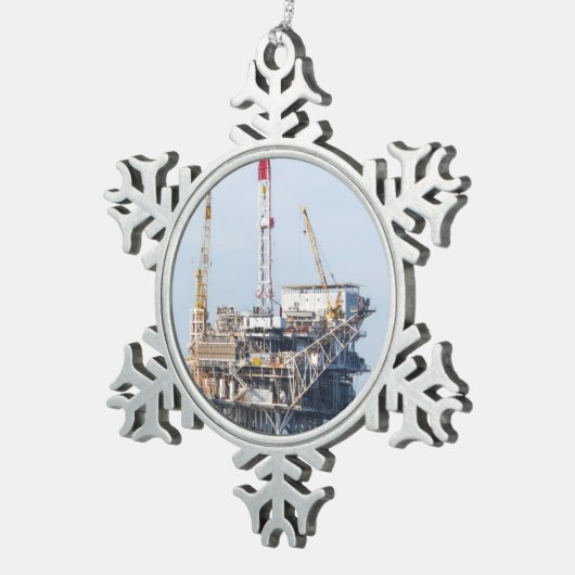 Olierijg Tin Sneeuwvlok Ornament (Rechts)