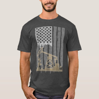 Olierijke Amerikaanse Dag Amerikaanse vlaggestalte T-shirt