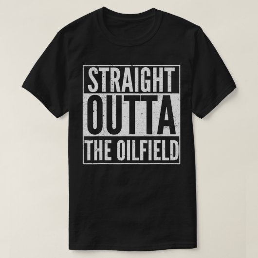 Olierijker recht buiten het olieveld t-shirt (Design voorkant)
