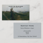 Olieschilderend jong meisje dat Schilderachtig lan Visitekaartje (Voorkant / Achterkant)