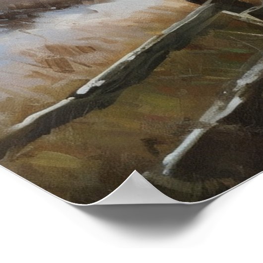 Olieschilderende wikkelpad westbergvoetdoeken poster (Hoek)