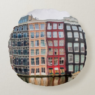 Olieschilderij. Acrylillustraties. Waterverf teken Rond Kussen