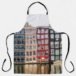 Olieschilderij. Acrylillustraties. Waterverf teken Schort