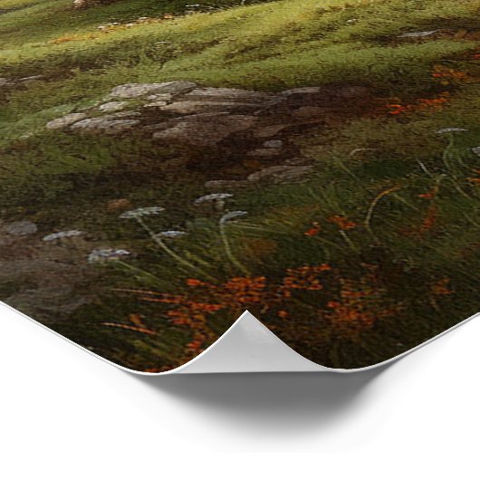 Olieschilderij van de wikkelingsweg door de heuvel poster (Hoek)