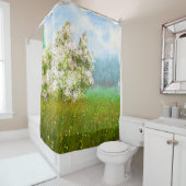 Olieschilderijen landschap, bloemen op het veld douchegordijn (In situ)