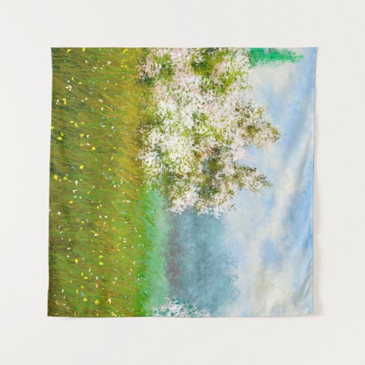 Olieschilderijen landschap, bloemen op het veld wandkleed (Voorkant (horizontaal))