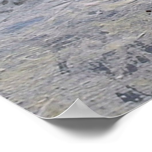 Olieschilderijen landschap. Winter. Oud dorp Poster (Hoek)