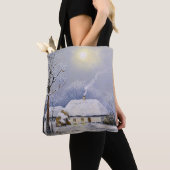 Olieschilderijen landschap. Winter. Oud dorp Tote Bag (Dichtbij)