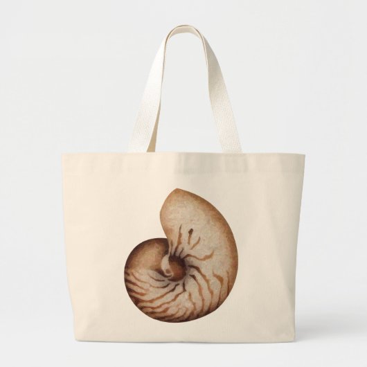 Oliesschilderij van Nautilis Grote Tote Bag (Voorkant)