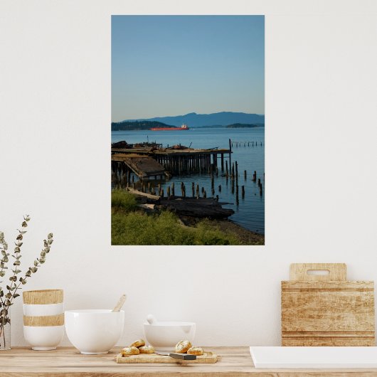 Olietanker en gebroken dok poster (Keuken)