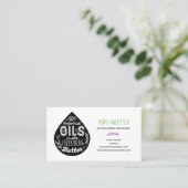 Olievallen Visitekaartjes voor etherische oliën (Staand voorkant)
